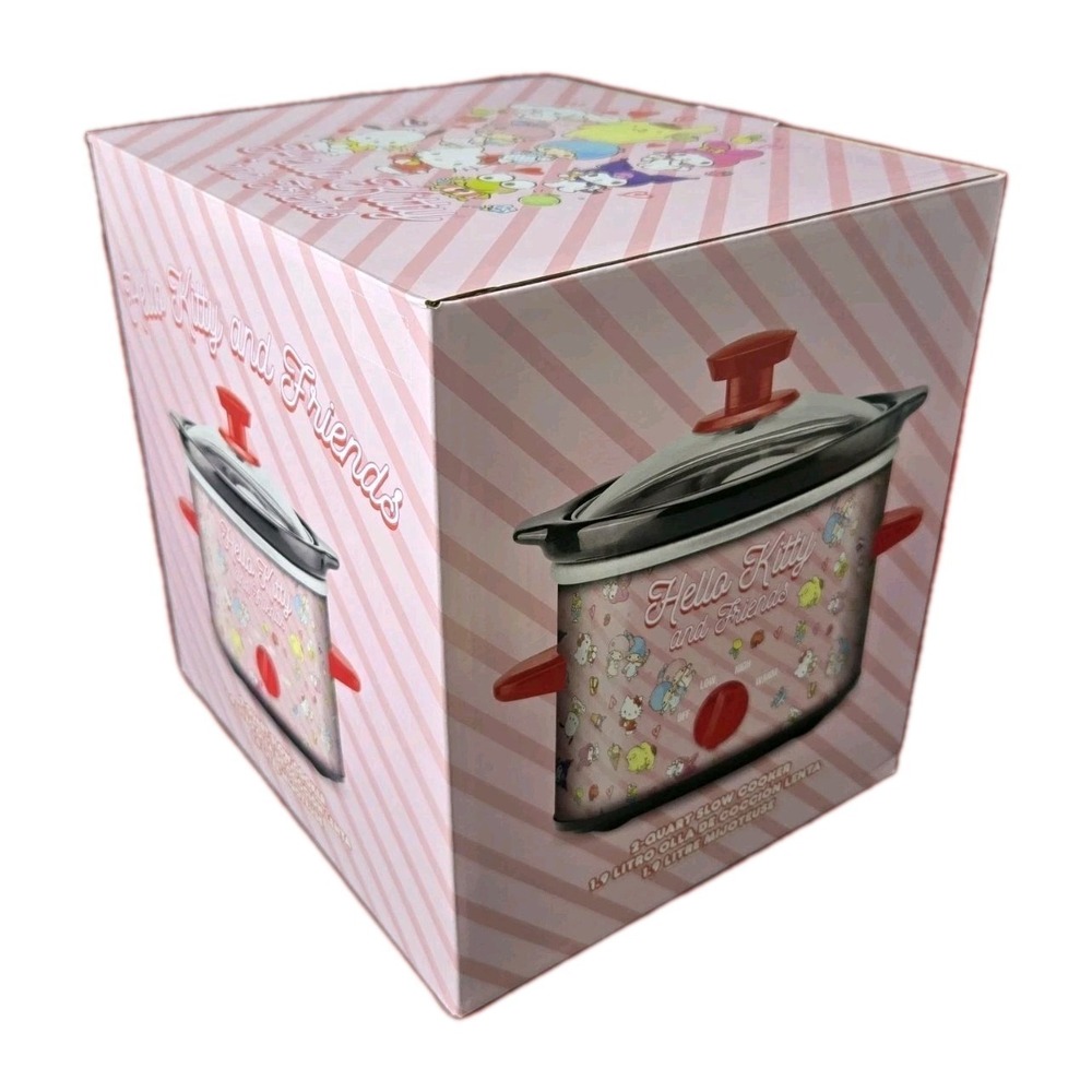 NEW Hello Kitty Crock Pot Slow Cooker 2 Qt Pink Removable Insert Kitchen Gift